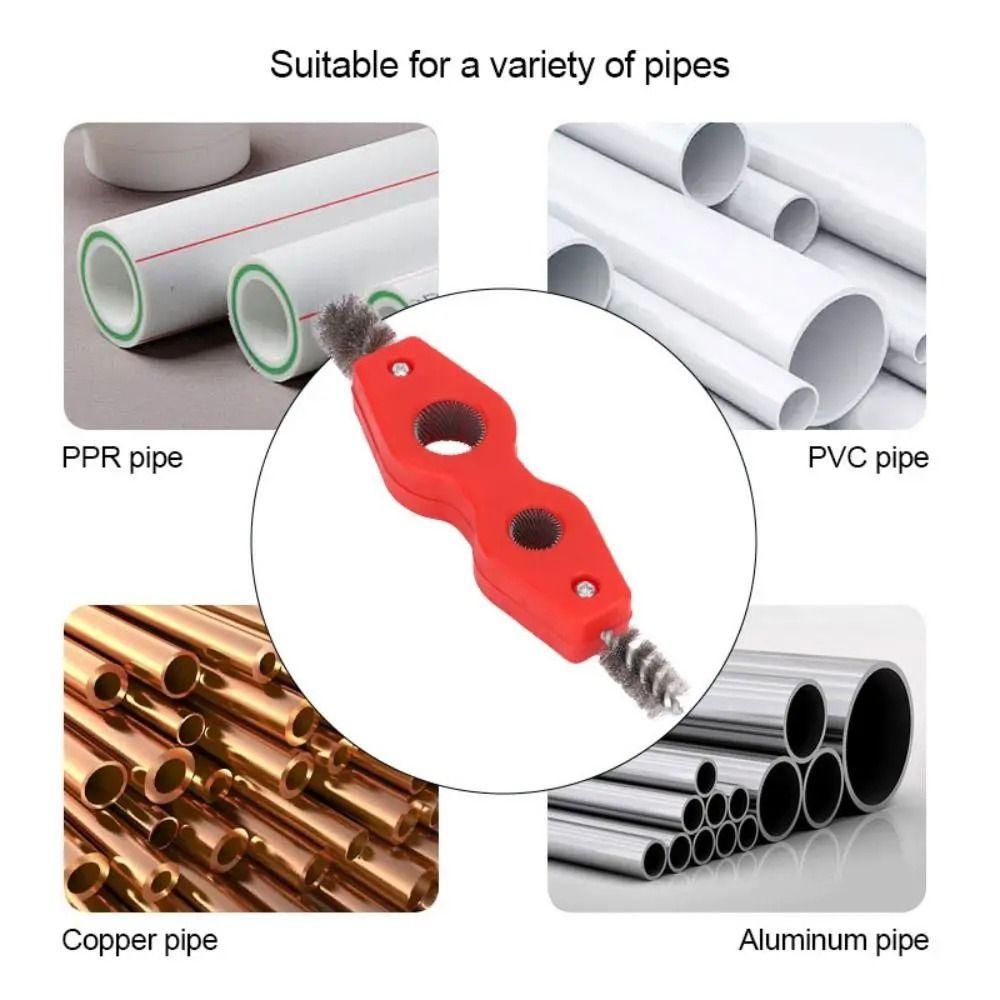 Reamer 4 In 1 Copper Pipe Brush Double-headed Copper Tube Polishing Tool Wire Brush Aluminum Pipe