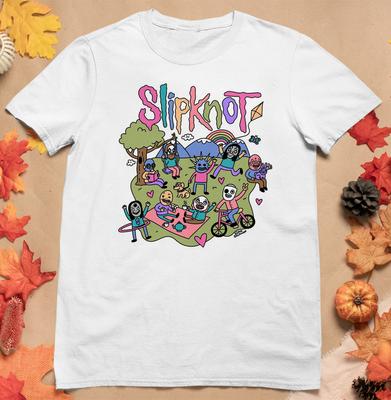 Винтажная футболка Slipknot для мужчин и женщин, топ с коротким рукавом, белый, все размеры от S до 234XL JJ885