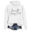 Ladies Fashion Casual Long Sleeve Printed Round Neck Hoodie Pullover Top