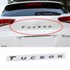 Черный логотип TUCSON, наклейка на багажник автомобиля для TUCSON i40 i25 i35 i30 ix25 ix35 i20 TUCSON, наклейка на капот, задняя наклейка, ABS