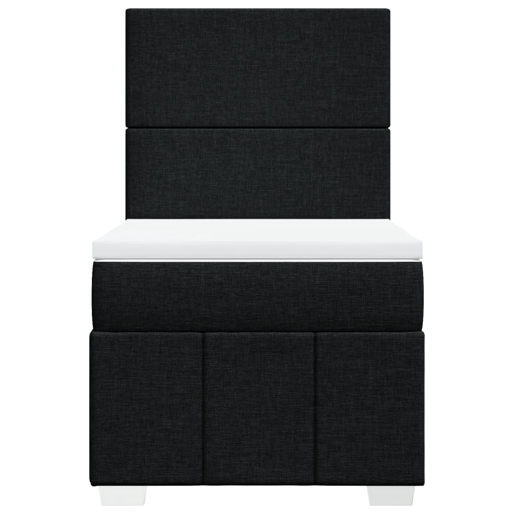 Box Spring Bed with Mattress Black 80 x 200 cm Fabric