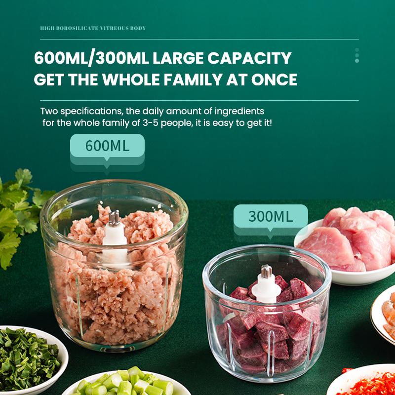 Электрический измельчитель чеснока, 300 мл, мясорубка, мини-пресс для чеснока, измельчитель овощей, машина для измельчения чеснока