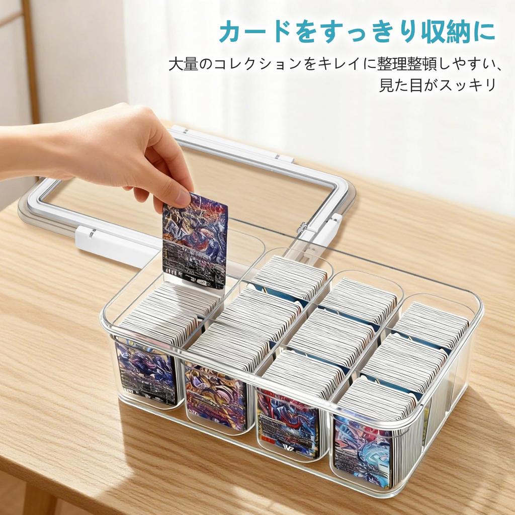 RAIN QUEEN Card Trading Card Pokemon Card Storage Storage Box with Removable Holds 1000 Pokemon Card Storage Duel Card and Large Capacity Box, Case,