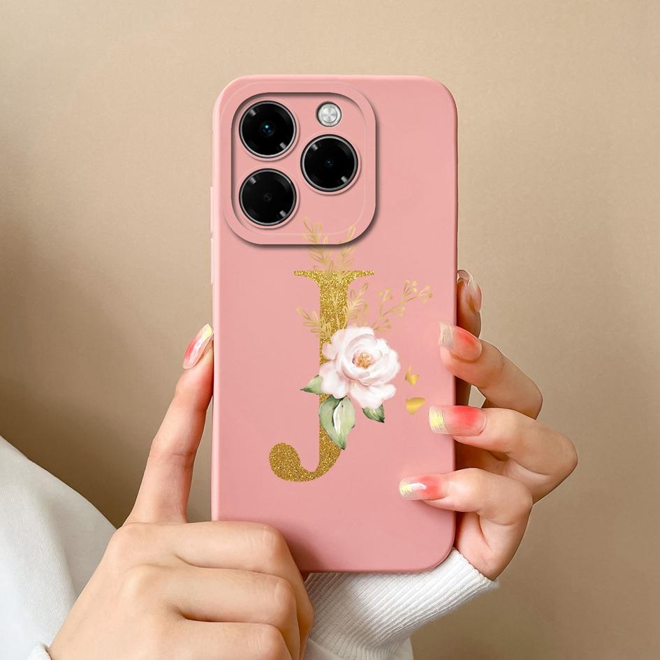 Мягкий чехол для телефона Infinix Note 40X Hot 50 Pro Plus 50i Smart 9 Чехлы с цветочным принтом и модным эстетическим узором жидкий силикон противоударный для Infinix