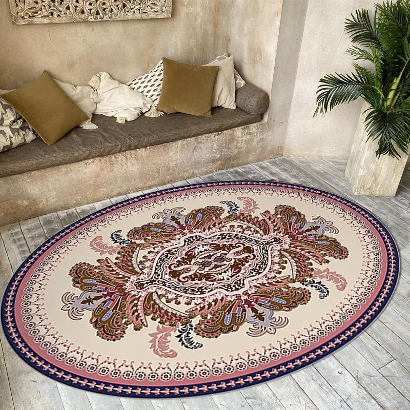 Богемные овальные коврики, украшение для комнаты, домашний декор, напольный коврик, большой ковер в гостиной, нескользящий коврик для гостиной