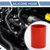 X AUTOHAUX 1 Set 83mm/3.27" ID 127mm/5" Length 0 Degree Red Car Silicone Hose with Clamp Hose Universal