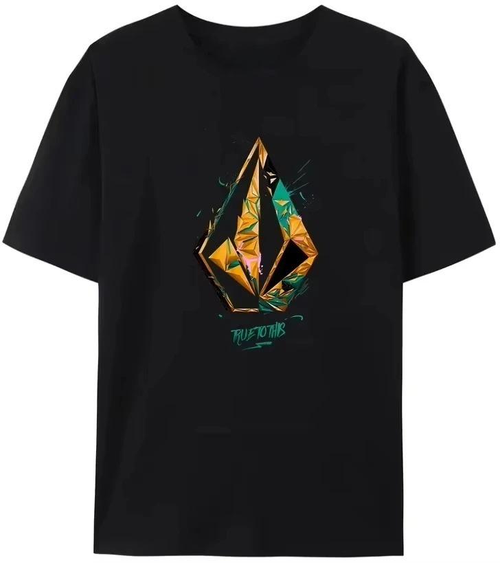 Vol 2026 Com Unisex Unisex Cotton Tshirt Luxury Brand Fashion Top Casual Short Sleeve Streetwear Classic Print Loose Tee