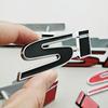 3D Metal Car Styling SI Logo Badge Chrome Sticker Front Grille Emblem For Honda Civic Accord Etc Automobile Accessories akp256
