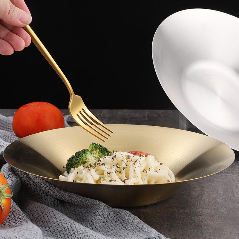 Кухонная большая емкость из нержавеющей стали миска для рамена в японском стиле 25/27см миски для риса, супа, салата, контейнеры для еды, посуда