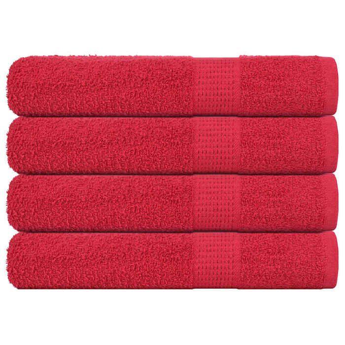 VidaXL Sauna Towels 4 Pcs Red 80x200 Cm 360 G/m² 100% Cotton, Towel, Bath Towel, Cotton Towel 136936