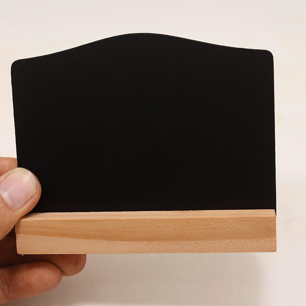 1pc Wooden Double-sided Small Chalkboard Ornaments Home Decoration Hotel Bar Writing Board Double-sided Chalkboard Message Board