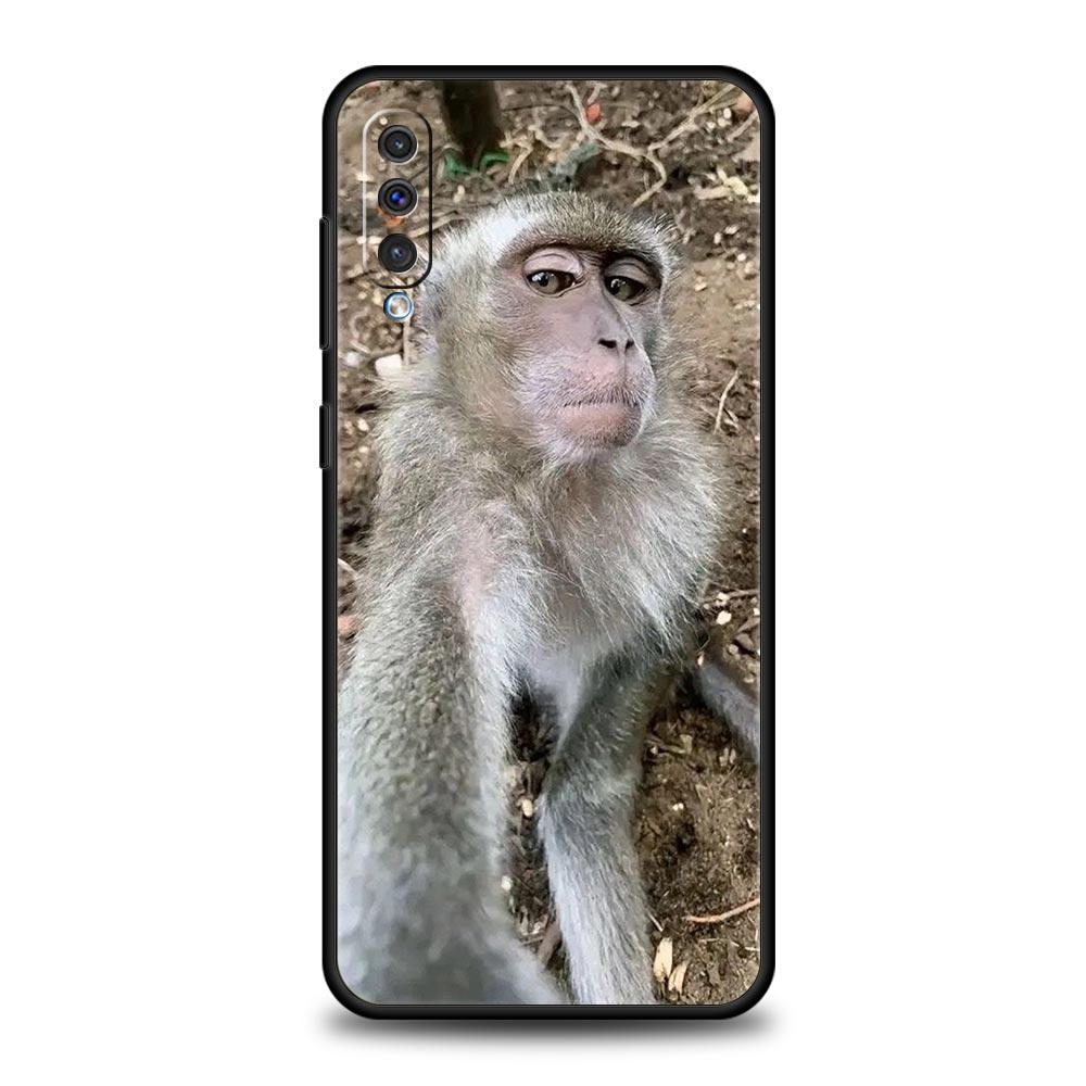 Чехол для телефона Samsung A56 A36 A26 A24 A12 A14 A16 A50 A70 A20E A10S A22 A40 A34 A54 A42 A52 5G A04s A06 Чехол Милая Забавная Обезьяна