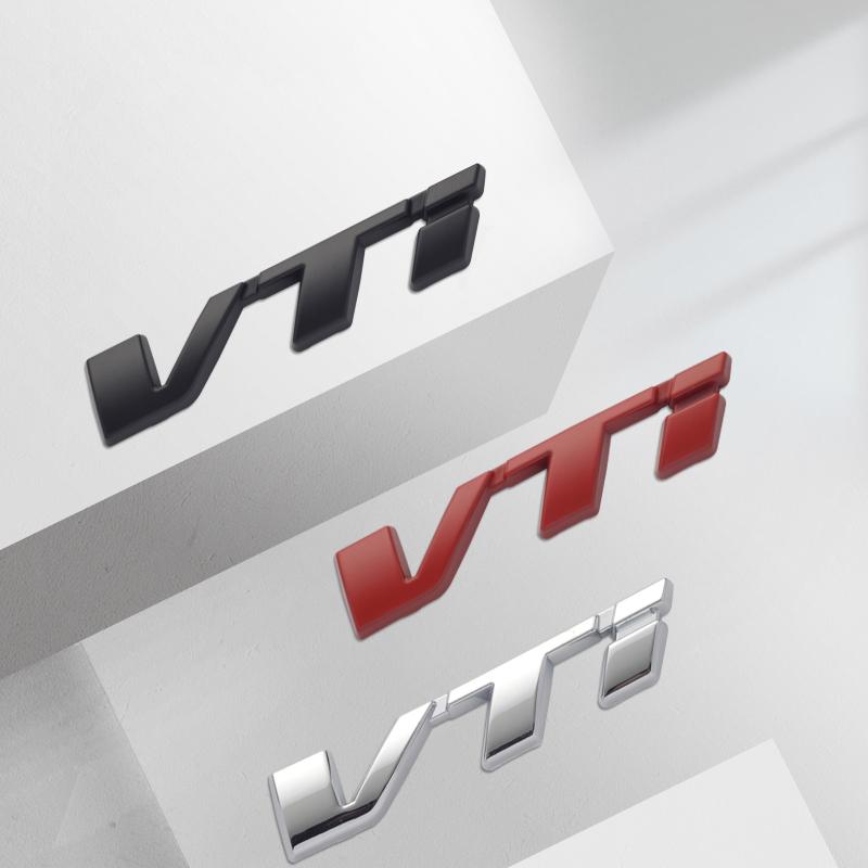 Car Badges VTi Trunk Emblem Metal Stickers Body Decals Letter Decor For Honda Jazz FIT City Civic Inspire Accord HRV CRV Jade