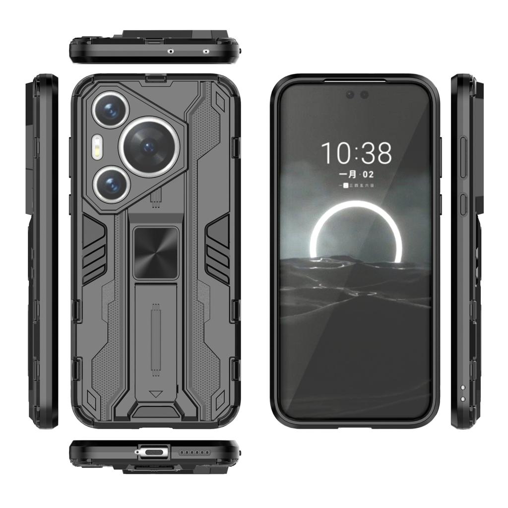 Чехол для Huawei Pura 70 Pro/Pura 70 Pro+ с подставкой, задняя крышка телефона из ПК+ТПУ