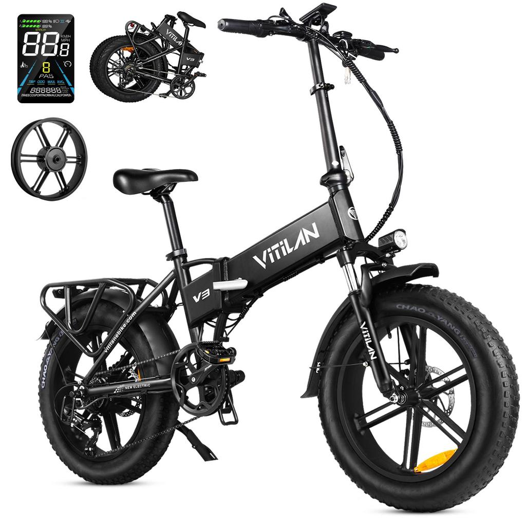 Электрический велосипед VITILAN V3 2.0 Fold 750W Motor 48V13Ah Съемный аккумулятор City EBike 20*4 Fat Tire Гидравлический тормоз Электрический велосипед