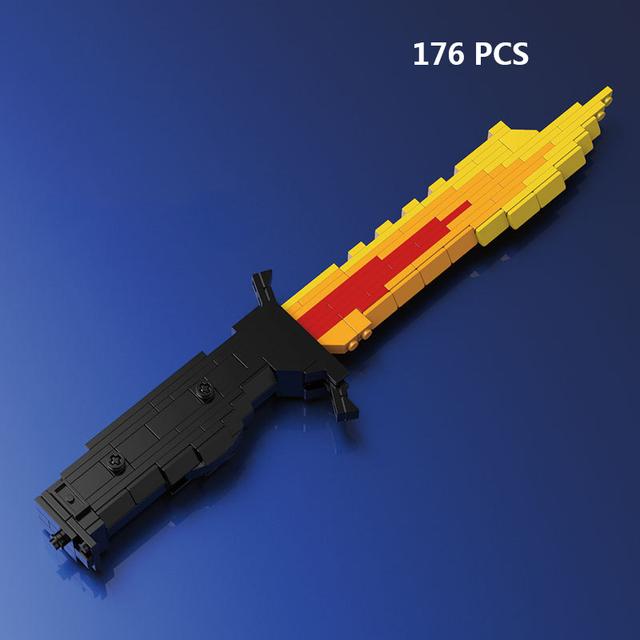 Военное оружие, нож, меч, модель, строительные блоки, кирпич, развивающие строительные игрушки для детей