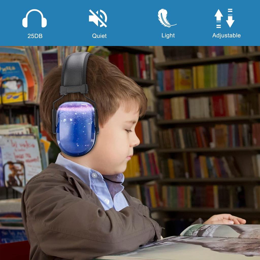 ProCase Safety Earmuffs for Kids and Hearing Protection Headphones with Adjustable Noise Reduction NRR 25dB Noise-Blocking Babies, Sound-Isolating,