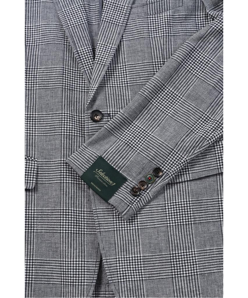 Brentwood [Selection] Linen Glen Check Jacket Brjcm26841Nyx