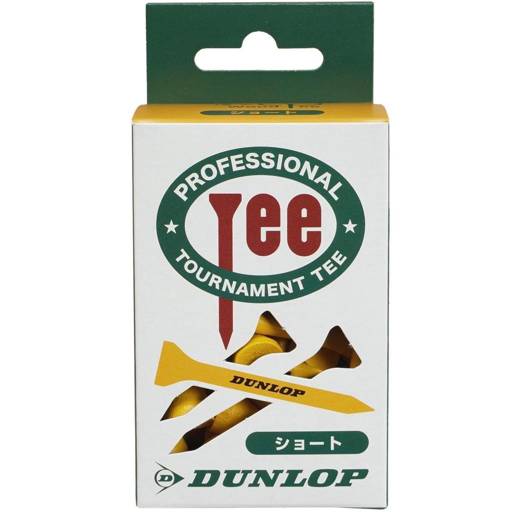 DUNLOP Golf Tee DUNLOP Wood Tee Short Yellow - GGF-05508