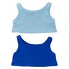 Niannyyhouse 20cm Plush Clothes, Vest X 2, Cotton Doll Clothes, Vest, Dress-Up (Light Blue+Blue, 20cm)