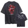 Washed Tee Anime X Hunter Kurapika Washed Short sleeved round neck Y2k Tshirt Men Clothing New in Top Tees Mens T-Shirt Camisetas oversize4