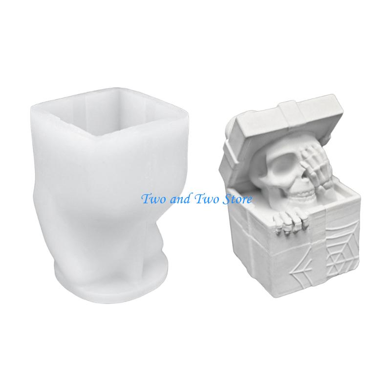 HX6F Silicone Halloween Theme Mold for DIY Enthusiasts Aromatherapys Mould