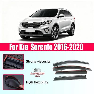 Подходит для Kia Sorento 2016-2020 дождевики на окна дождевые козырьки усиленные боковые дождевики или солнцезащитные козырьки на лобовое стекло