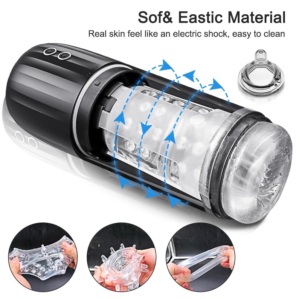 IPX7 Водонепроницаемый сосущий аппарат, вращающийся мужской мастурбатор, автоматический минет, мастурбация, секс-игрушки для мужчин, товары для взрослых