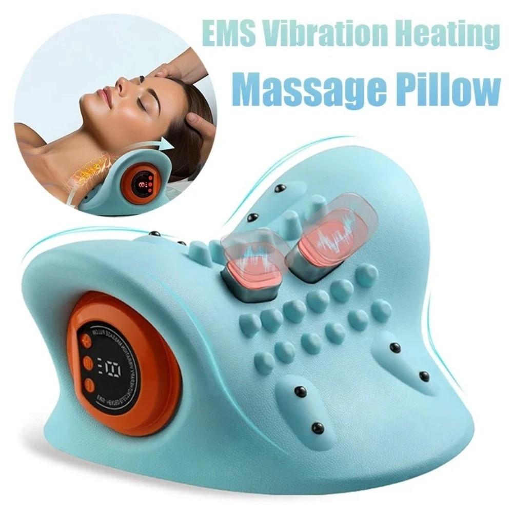 Neck and Head Cervical Massager EMS Acupoint Massage Pillow Cervical Massage Pillow  Relaxation Use