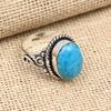 Glorious Sleeping Beauty Turquoise Gemstone Handmade 925 Sterling Silver Jewelry Ring For Women