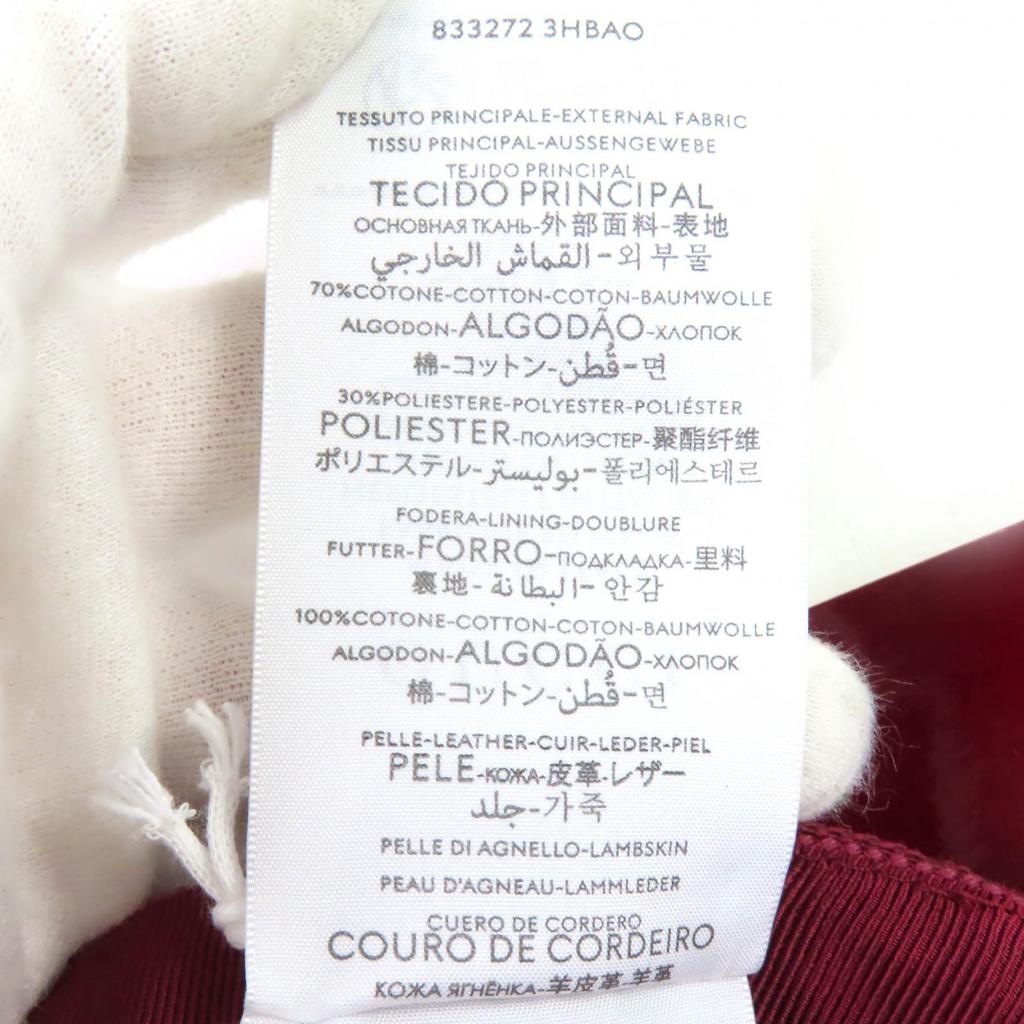 Безупречная кепка GUCCI Канва GG Монограмма и Кожа Бордовый хлопок Женская L 833272 Б/у