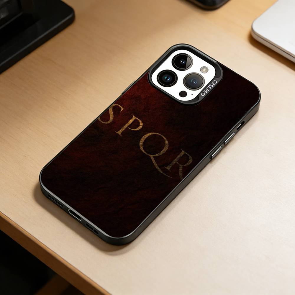SPQR R-Roman Empire SPQR Phone Case For iPhone 17,16,15,14,13,12,11 Plus,Pro Max,XS,Colorful Silver Black Cover