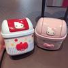 Милая настольная мини-корзина для мусора Hello Kitty с откидной крышкой Kawaii Дизайн Идеально подходит для спальни, офиса, туалетного столика