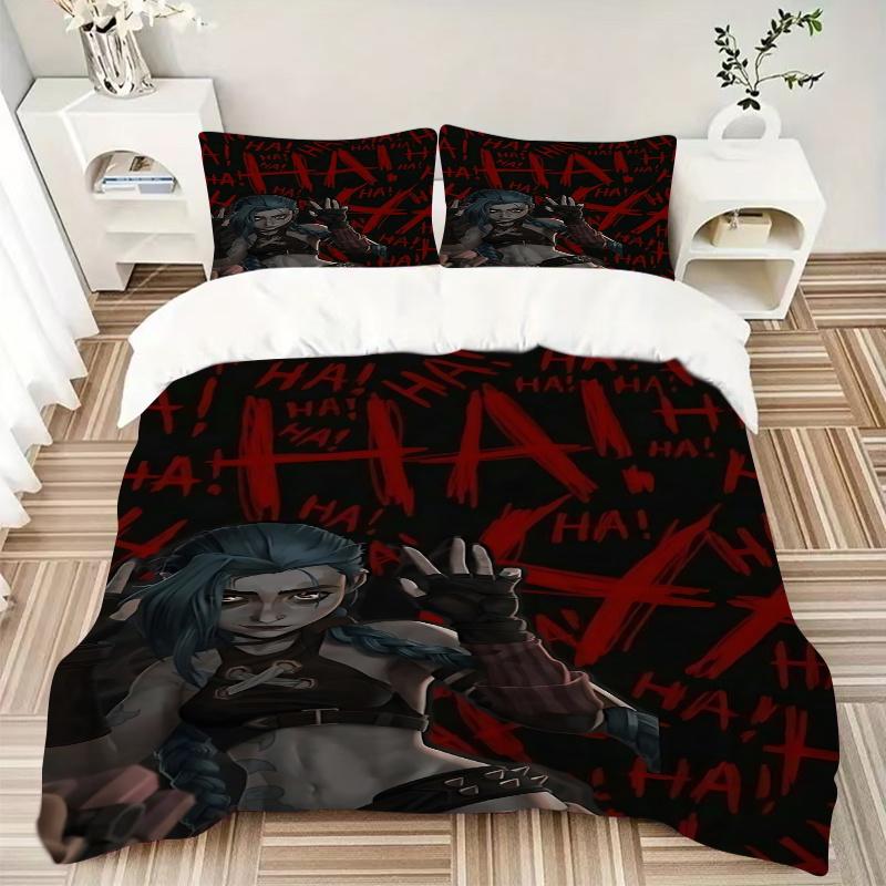 3 шт. Комплект постельного белья Jinx - Универсальный трехсекционный комплект для спальни, гостевой комнаты, гостиной, декора отеля - Идеальный подарок для фанатов, путешественников, для повседневного использования