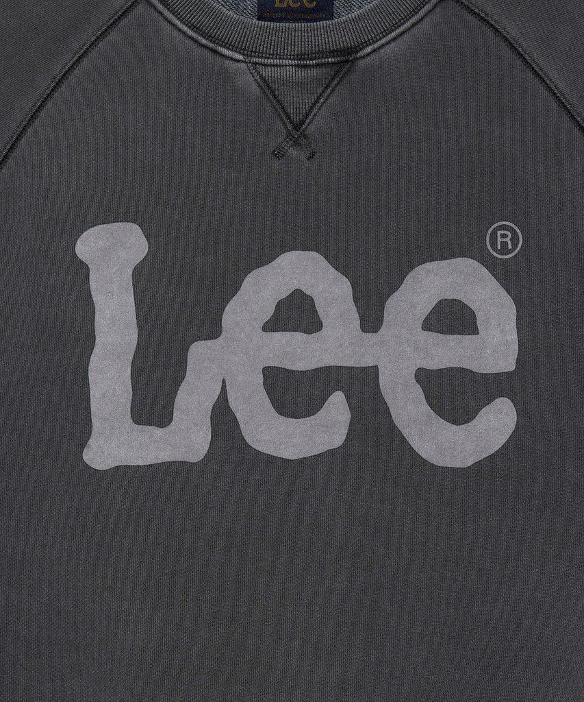 LEE Big Twitch Logo Dyed Short Sleeve Sweatshirt Charcoal