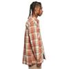 Chemise Longue À Carreaux - URBAN CLASSICS - Leaves - Oversize - Orange/Rouge - S