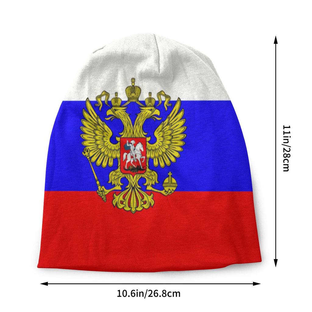 Шапка-бини с российским флагом, унисекс, зимняя теплая шапка, женские вязаные шапки, герб России, шапки-бини Skullies, шапки для женщин унисекс