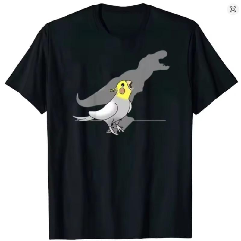 Cute Screaming Parrot Birb Funny Cockatiel T Shirts Graphic Streetwear Short Sleeve Birthday Gifts Summer Style Tshirt Women