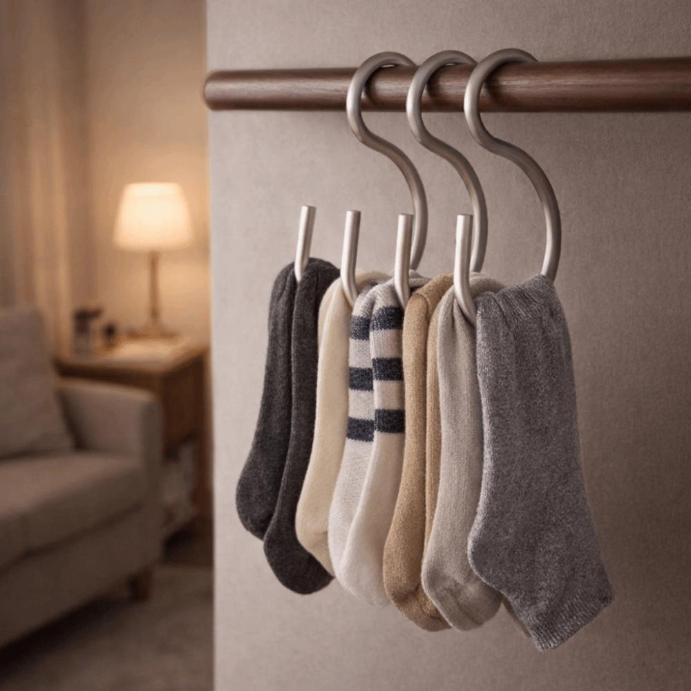 2PCS Aluminum Zinc Zinc Alloy S-Shape Hook Space-Saving Baseball Cap Hanger Closet Organization