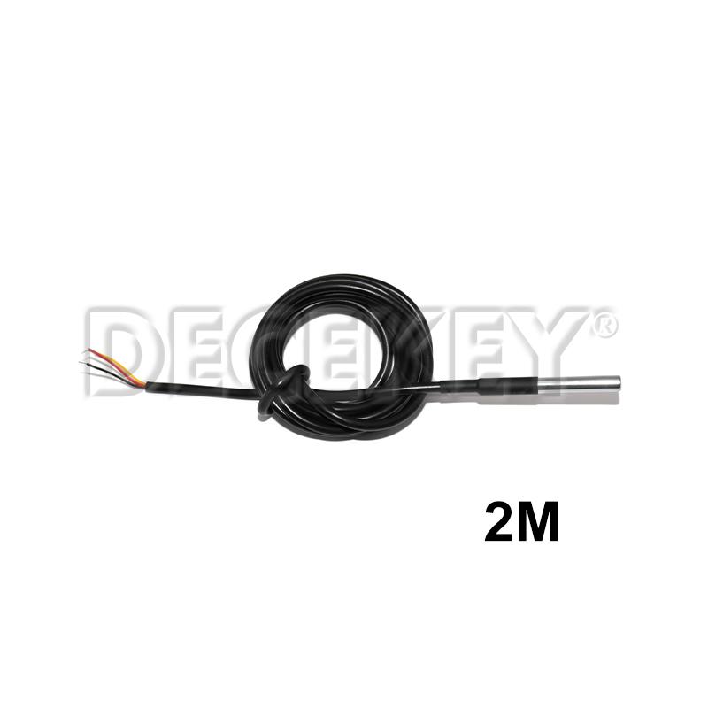 Stainless Steel Waterproof DS18b20 1/2/3M Thread Temperature Probe Temperature Sensor 18B20 Cable For Arduino