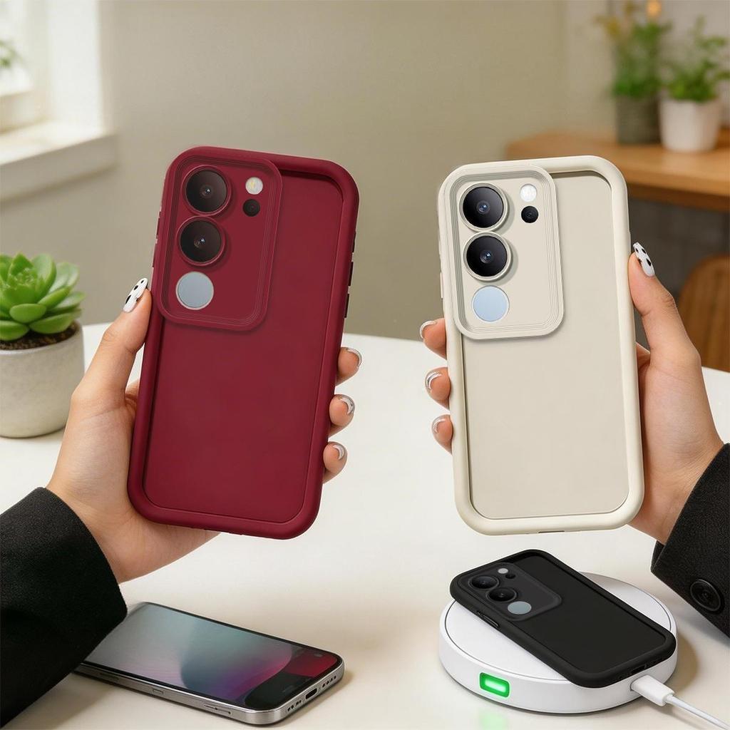 Тонкий чехол для телефона Vivo V29 5G Матовый ТПУ Мягкий защитный чехол