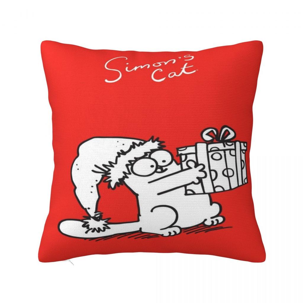 Trendy Living Room Simons Cartoon Cat Catsdecorations Pillowcase Merch Pillow Covers Square Multiple Sizes