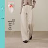 ESE-Y Women's Acetate Wool Plush-Lined Wide-Leg Pants