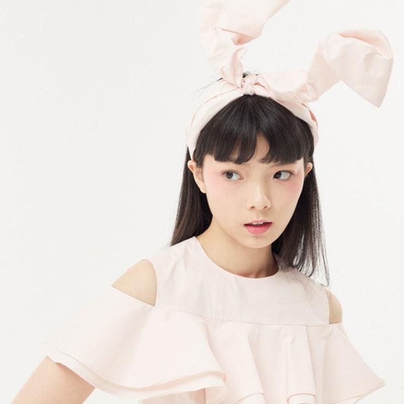 LOVUEE Розовая повязка на голову с кроликом