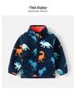 Детская флисовая куртка с принтом - Теплый топ для мальчиков и девочек, кардиган со стойкой на осень и зиму