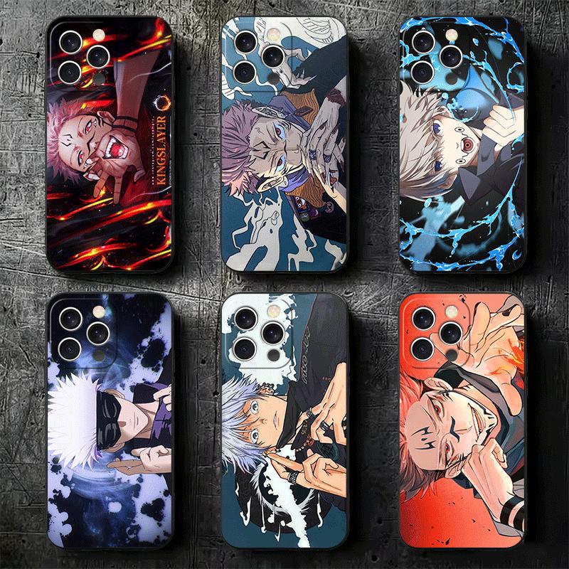 Japan Anime JUJUSU KAISENS Soft Phone Case for iPhone 16 16E 17 Air 15 Pro Max 14 Plus 13 Mini 11 12 7 Black Cover Back Shell