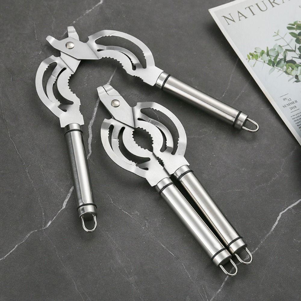 Adjustable Can Opener Manual Effortless Bottle Opening Tool Durable Jar Lid Gripper  Picnic