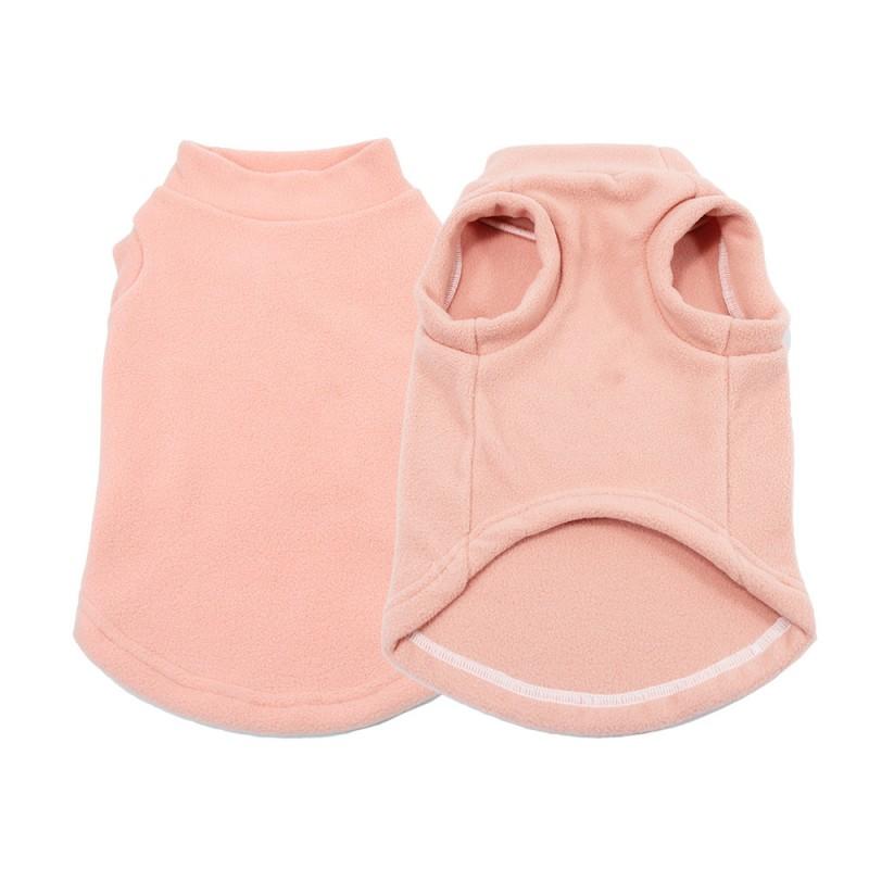 Fleece Pet Hoodie Medium Dogs Winter Warm Coat Solid Color Corgi Sweater