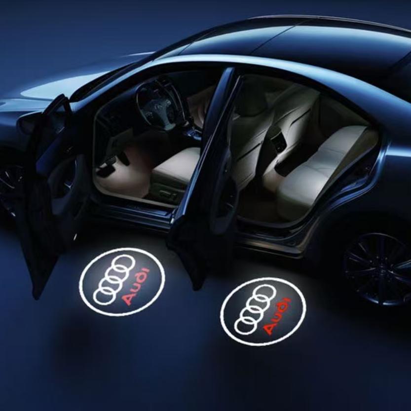 Car Door Welcome Light for Audi Sline A1 A2 A3 A4 A5 A6 A7 A8 Q1 Q2 Q3 Q4 Logo Ghost Shadow LED Atmosphere Light Universal Fit
