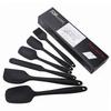 6pcs Silicone Dough Scraper, Heat Resistant, Oil Brush Set Cake Butter Spatula Spatula, Black, Ideal for Baking and Cooking